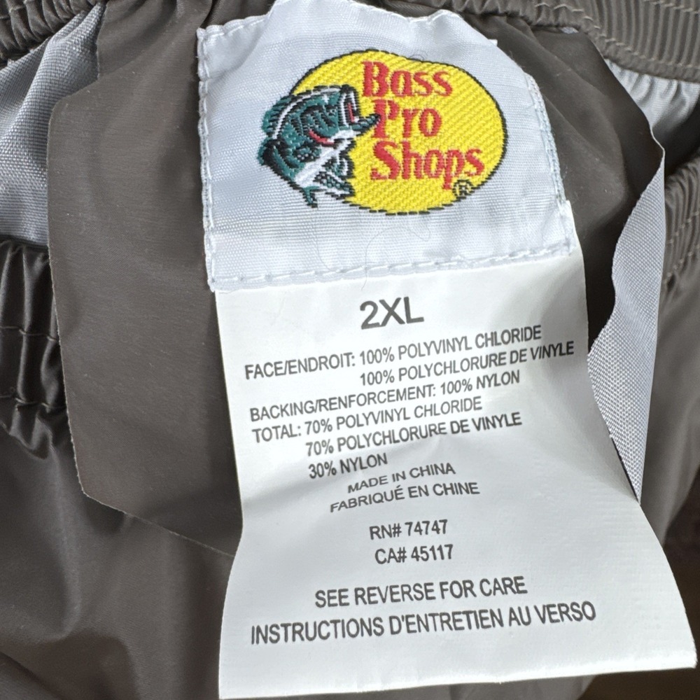 Bass Pro Shops Pants Mens 2XL Gray Waterproof Gore-Tex Fishing Nylon Outdoorsmen - Picture 5 of 9